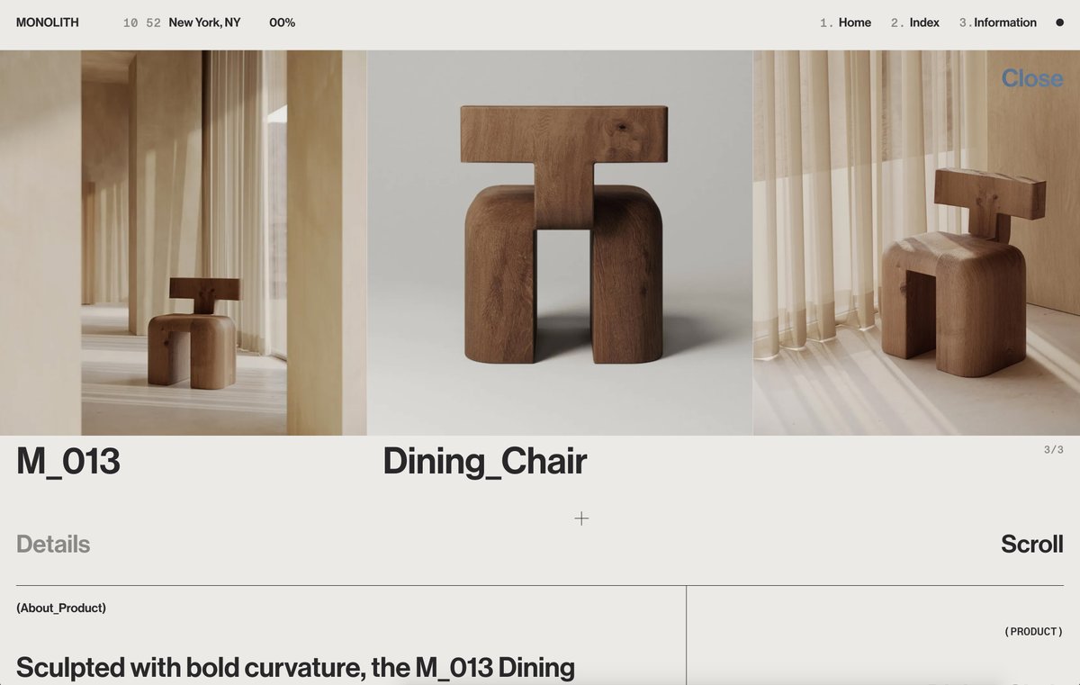 WEBPicks: With dynamic view sliders, <a href="/heycusp/">CUSP</a>’s website speaks to the refined minimalism of this New York–based furniture design company’s products. ow.ly/LClu50ULYLg