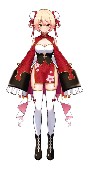 初期衣装風の色差分も作ってみたので予想まとめ!新衣装お披露目めっちゃ楽しみー!!!#桃鈴ねね新衣装 