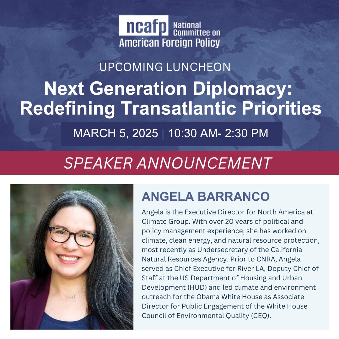 NCAFP (@natlcommittee) on Twitter photo Don't miss <a href="/abarranco/">Angela Barranco</a> at NCAFP's Luncheon on March 5! She’ll discuss #ClimateChange and #Sustainability—from local voices to global impact. Learn more: ncafp.org/resources/next…
#ClimateAction #Sustainability Don't miss <a href="/abarranco/">Angela Barranco</a> at NCAFP's Luncheon on March 5! She’ll discuss #ClimateChange and #Sustainability—from local voices to global impact. Learn more: ncafp.org/resources/next…
#ClimateAction #Sustainability