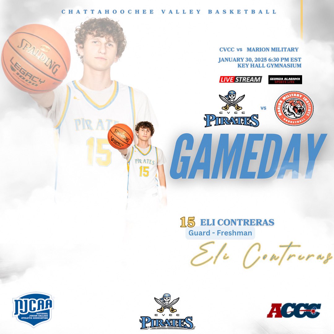 Gameday🏴‍☠️

🆚 Marion Military 
🏡 Phenix City, AL “Key Hall” 
⌚️ Men’s - 6:30p est
🖥️ <a href="/gaalsportslive/">Georgia Alabama Sports Live</a>