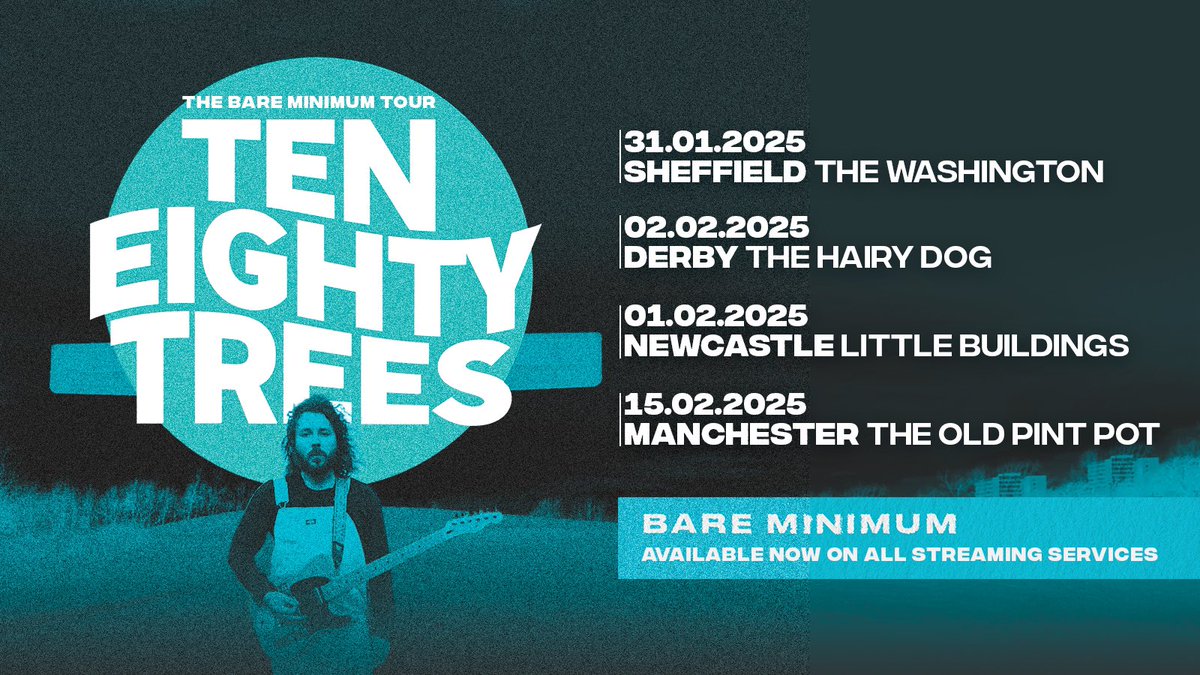 TenEightyTrees's tweet photo. The Bare Minimum tour starts tomorrow and we could not be more Ten Eighty Psyched to be hitting the road to play our high energy rock &amp; roll to some familiar faces as well as some new ones too! https://t.co/sf5nHG5VEU