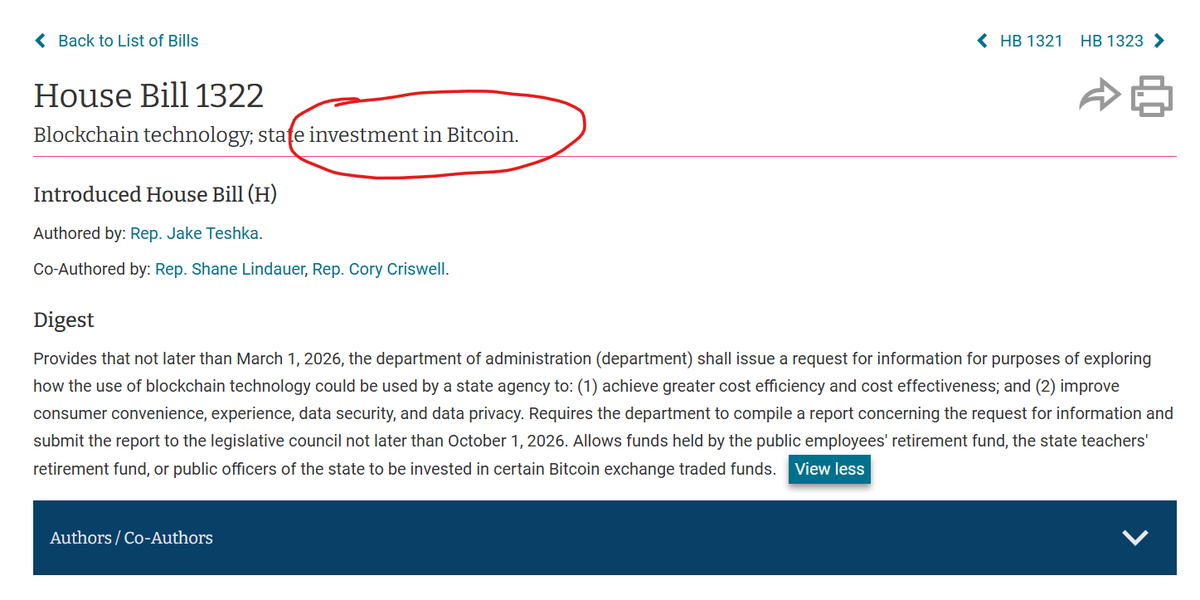 Now Indiana drafting a bill for state funds to be allowed to be invested in $BTC.  Thank you <a href="/realDonaldTrump/">Donald J. Trump</a>