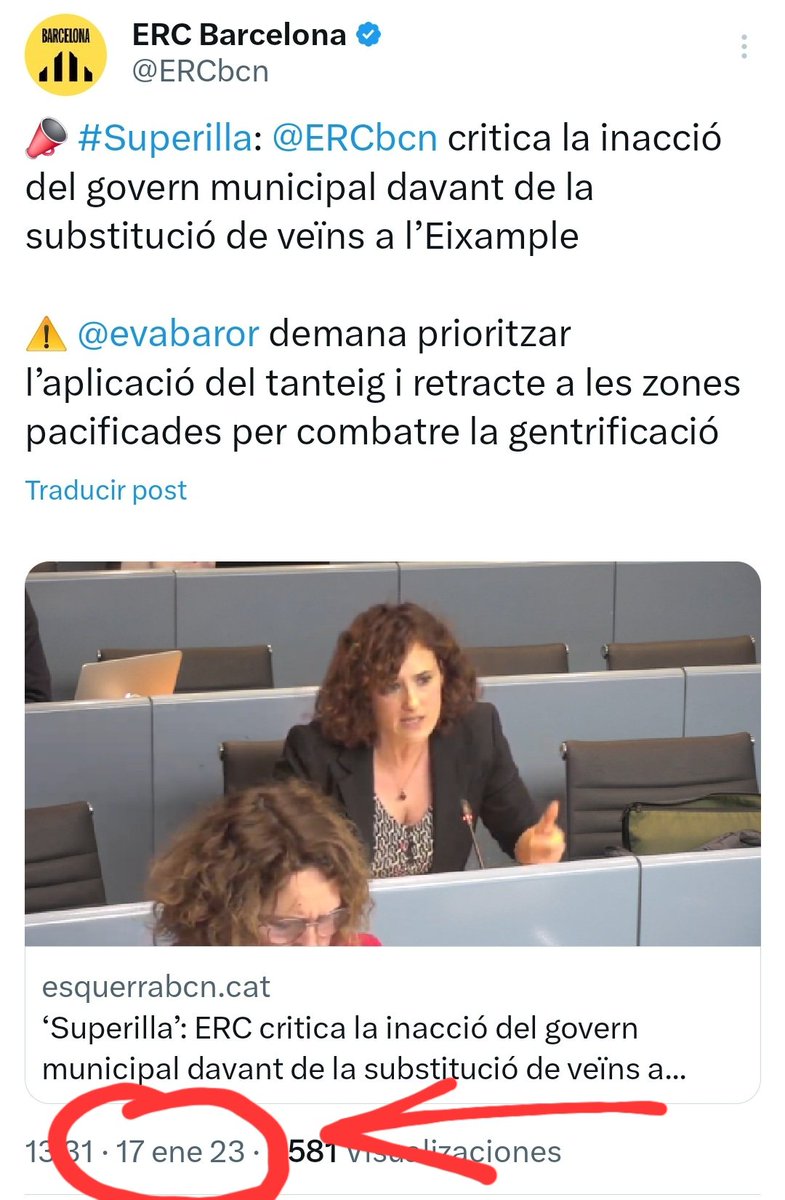 Al gener de 2017 vam impulsar la mesura del #TanteigiRetracte a #Barcelona. Ja llavors vam demanar q es definissin criteris x prioritzar bé la compra d'#habitatge. Venim insistint des de llavors. I el 2023 👇 vam fer palès que la situació de la #Orsola s'hauria pogut evitar.