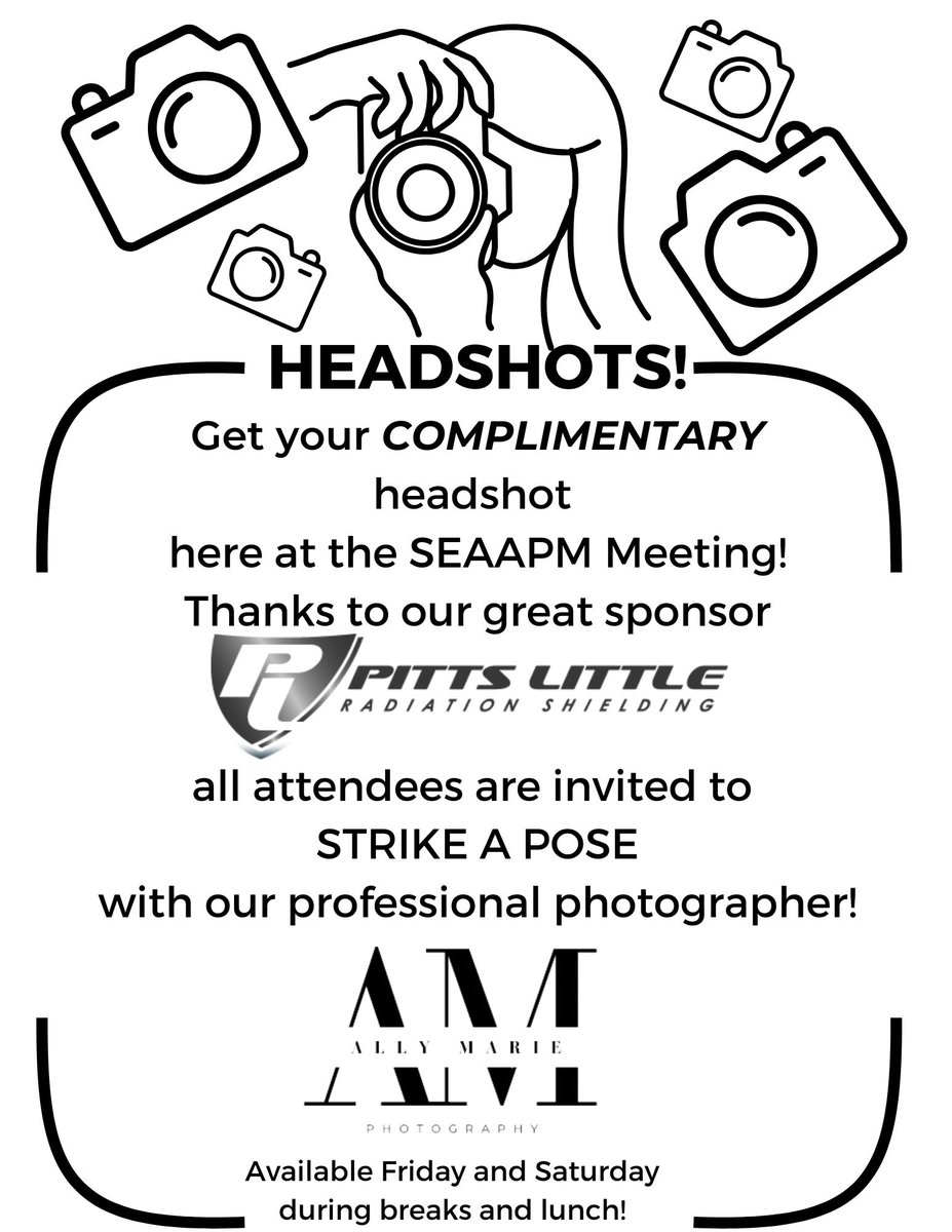 📸 Get a Free Headshot at SEAAPM! 📸

Upgrade your professional profile with a complimentary headshot during the SEAAPM meeting! Stop by during the event and take advantage of this opportunity.