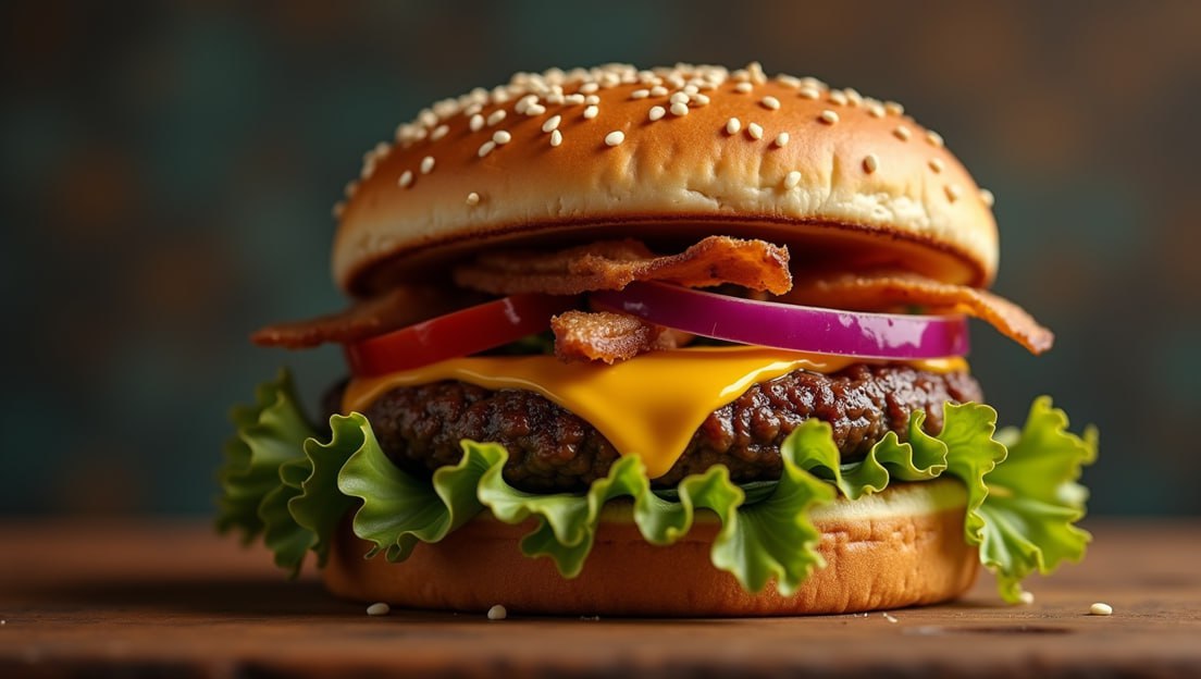 🍔🔥 What’s on your burger menu today?

Classic, double cheese, or something fancy with truffle sauce?
😏✨ Drop your tasty thoughts in the comments!