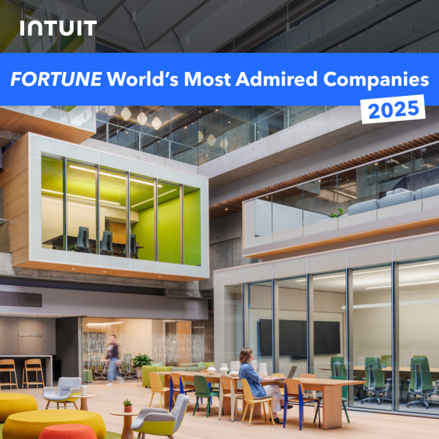 HDRecruiter's tweet photo. Excited to announce that Intuit ranked #7 in the computer software industry category on the Fortune World’s Most Admired Companies list! This award recognizes our commitment to innovation, social responsibility, talent attraction, and more. #WeAreIntuit https://t.co/0en6aHxpKP https://t.co/ZTdwG5g4Qx