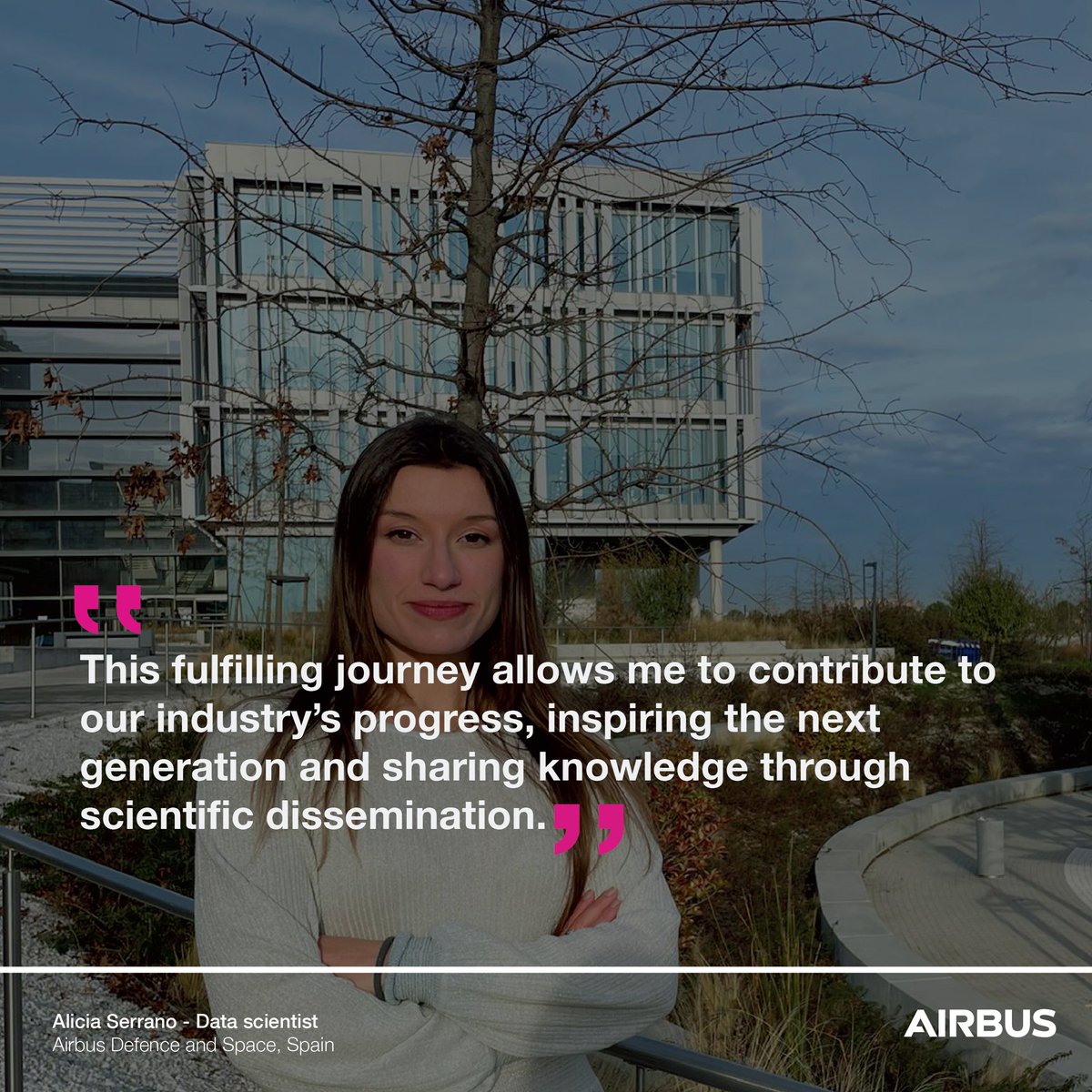 AirbusCareers's tweet image. What drives innovation in #aerospace?
For Alicia Serrano Ortega, a #DataScientist in #advancedanalytics and #artificialintelligence, it began with her love of science and research. With a background in physics, material #engineering, and #AI, Alicia found her perfect match at…