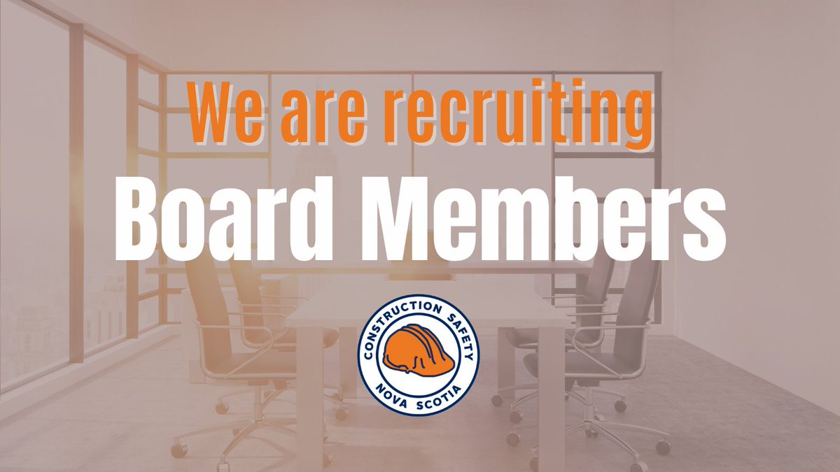 Help shape the future of Nova Scotia's construction industry. #CSNS is seeking new board members! Impact decision-making, improve safety, and gain professional experience. Visit our website to find out more info and apply by February 28 at bit.ly/40RIJid.

#novascotia