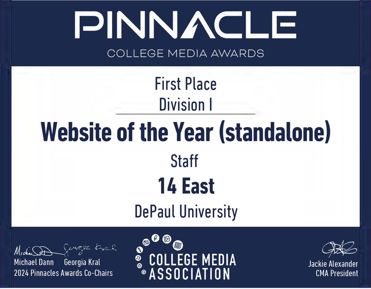 Amy Merrick (@amyjmerrick) on Twitter photo Support the student journalists who won the national 2024 Pinnacle award from <a href="/collegemedia/">College Media Association</a> for website of the year! Donate here: challenge.depaul.edu/giving-day/976… <a href="/DePaulJOUR/">DePaul Journalism Program</a> Support the student journalists who won the national 2024 Pinnacle award from <a href="/collegemedia/">College Media Association</a> for website of the year! Donate here: challenge.depaul.edu/giving-day/976… <a href="/DePaulJOUR/">DePaul Journalism Program</a>