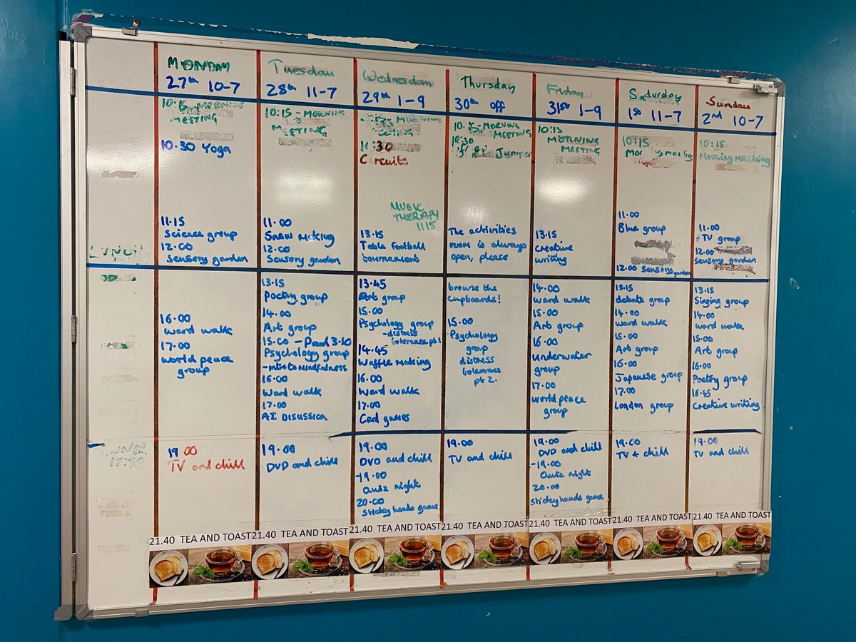 Some varied and intriguing activities available. Underwater group anyone? #ActivitiesMatter #JuniperWardRocks