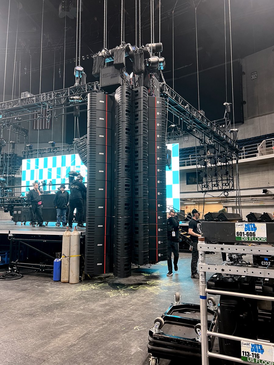 Blackhawk Audio deploying Otto subwoofers and Anna loudspeakers for Toby Mac in Huntsville!