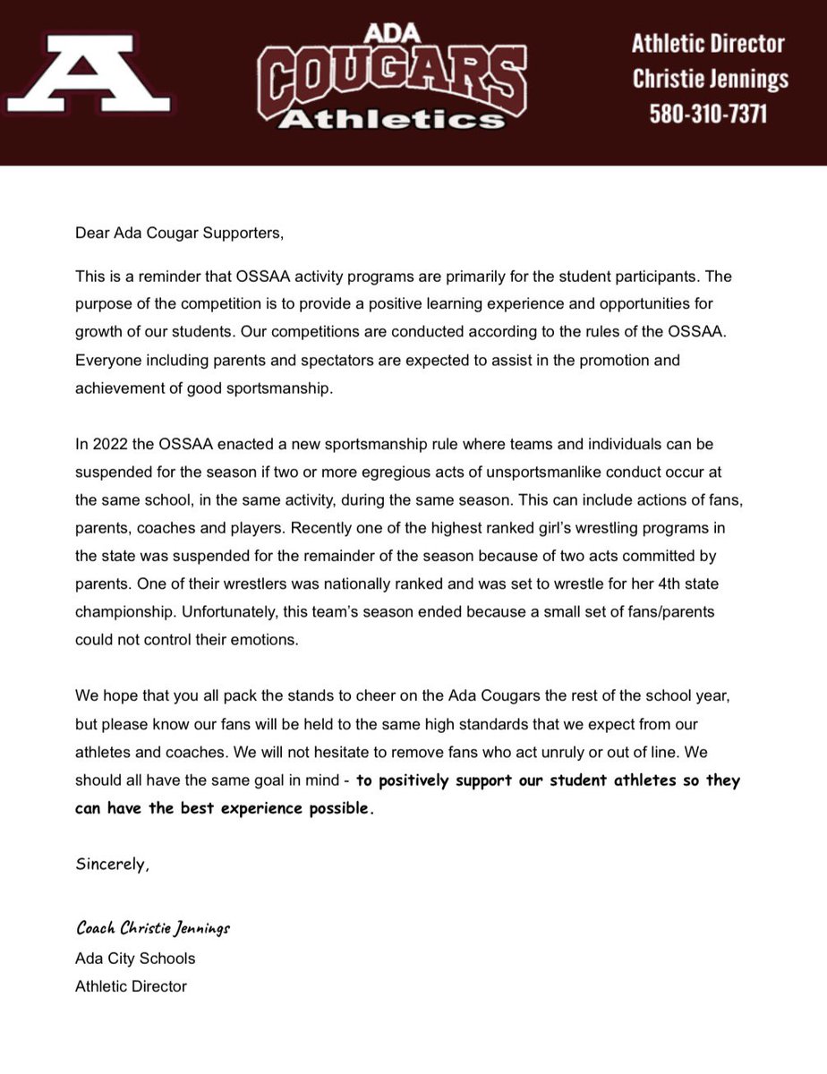 Ada High School (@adahighcougars) on Twitter photo 