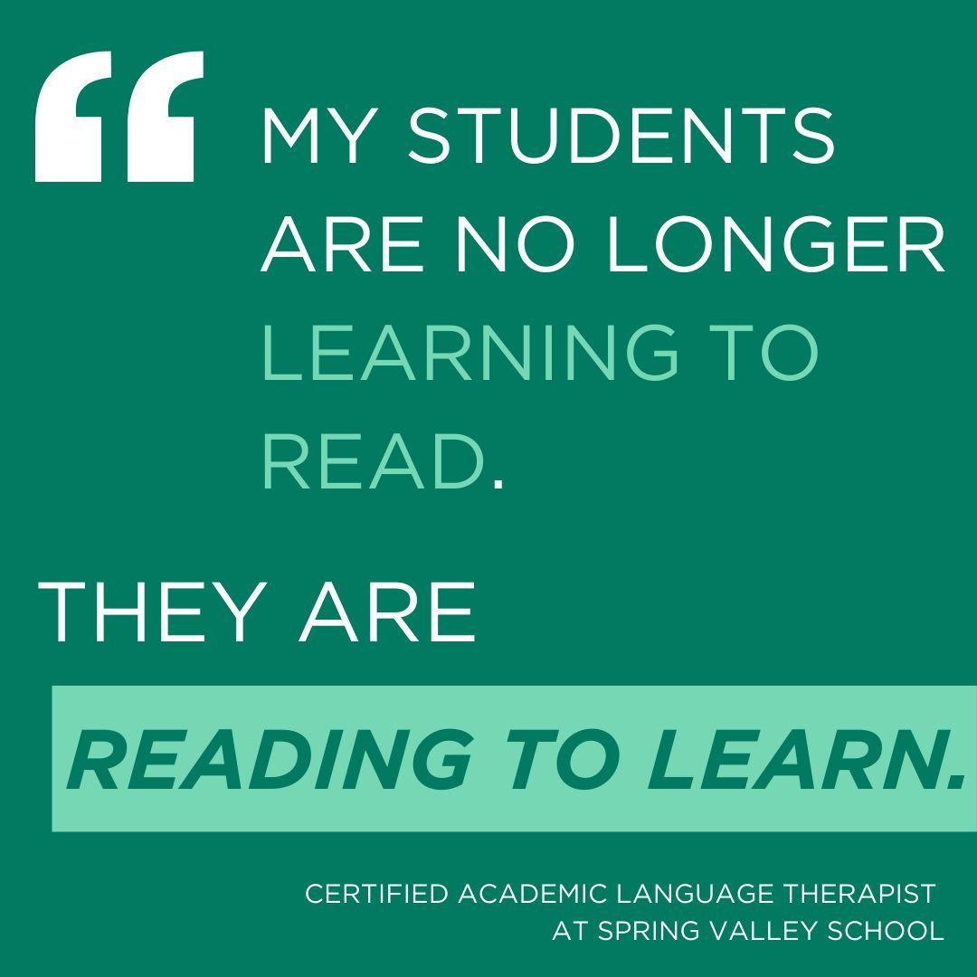 At Spring Valley School, students read to learn rather than simply learn to read. We provide excellence in education for bright students (K-12) with specific learning differences. #dyslexia #dysgraphia #dyscalculia
buff.ly/3WyzPnk
Contact #SVS: info@springvalleyschool.org