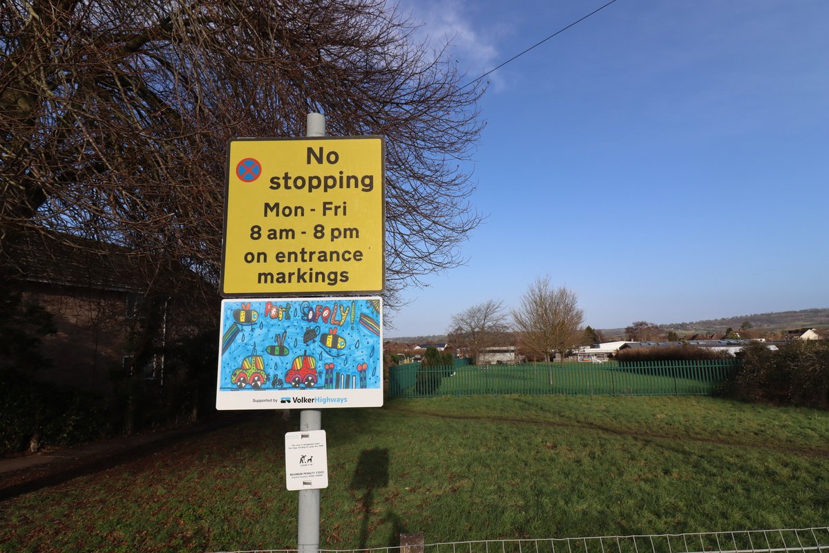 Congratulations to the three winners from Saltford C of E Primary School, whose Road Safety Week designs have been made into signs and put up near the school 👍
 
Thanks to our highways partner <a href="/VolkerHighways/">VolkerHighways</a> for making and installing the signs.