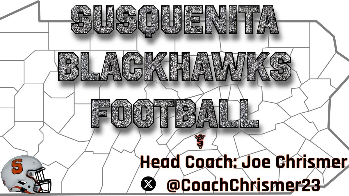 Photos by Gina Frisenda LLC (@photos_by_gina) on Twitter photo Talented, Hardworking players can be found here in Perry County, PA! <a href="/Susquenita_FB/">Susquenita Blackhawks Varsity Football</a> <a href="/CoachChrismer23/">Joe Chrismer IV</a> <a href="/CoachZDawson/">Zach Dawson</a> <a href="/PaFootballNews/">Pennsylvania Football News</a> <a href="/SafrSports/">SAFR Sports</a> <a href="/pennhsfootball/">PENNHSFootball</a> @PA_Preps <a href="/Mid_Penn/">Mid Penn Conference</a> <a href="/PennLive/">PennLive.com</a> <a href="/PIAASports/">PIAA</a> <a href="/pasports/">Pennsylvania Sports on PennLive</a> <a href="/PrepRedzone/">Prep Redzone 🏈</a> <a href="/PrepRedzonePA/">Prep Redzone Pennsylvania</a> <a href="/EastPASportsnet/">Eastern Pennsylvania Sports Network</a> Talented, Hardworking players can be found here in Perry County, PA! <a href="/Susquenita_FB/">Susquenita Blackhawks Varsity Football</a> <a href="/CoachChrismer23/">Joe Chrismer IV</a> <a href="/CoachZDawson/">Zach Dawson</a> <a href="/PaFootballNews/">Pennsylvania Football News</a> <a href="/SafrSports/">SAFR Sports</a> <a href="/pennhsfootball/">PENNHSFootball</a> @PA_Preps <a href="/Mid_Penn/">Mid Penn Conference</a> <a href="/PennLive/">PennLive.com</a> <a href="/PIAASports/">PIAA</a> <a href="/pasports/">Pennsylvania Sports on PennLive</a> <a href="/PrepRedzone/">Prep Redzone 🏈</a> <a href="/PrepRedzonePA/">Prep Redzone Pennsylvania</a> <a href="/EastPASportsnet/">Eastern Pennsylvania Sports Network</a>