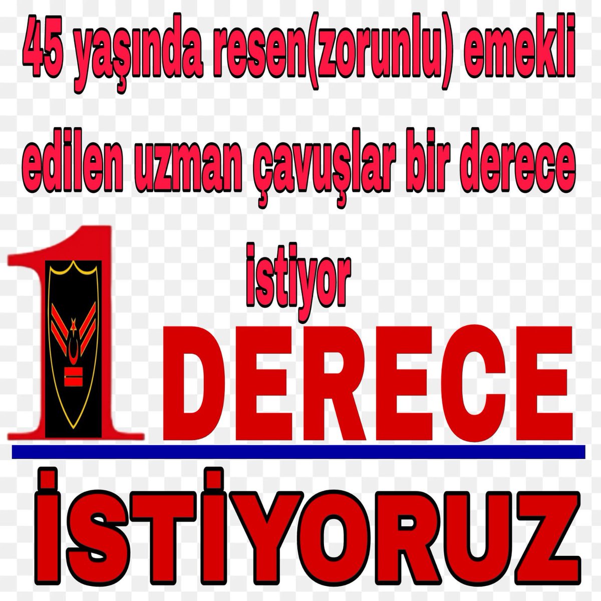 Veysi Ayhan TEMUD İSTANBUL (@veysiayhan94107) on Twitter photo <a href="/zeki_isik25/">Zeki Işık</a> <a href="/alitilkici38/">Ali Tilkici 🇹🇷</a> <a href="/tcsavunma/">T.C. Millî Savunma Bakanlığı</a> İlk göreve başlayan,ilk terörle mücadele eden En düşük devlet memuru maaş katsayısından zorla emekli edilen #UzmanÇavuş'lar sesleniyor!
Adaletli hak dağılımı olmasını istiyorsanız
Emekli subay,astsubaylara verilecek tazminatı emekli uzman çavuşlarada verin
#UzmanÇavuşaHak <a href="/zeki_isik25/">Zeki Işık</a> <a href="/alitilkici38/">Ali Tilkici 🇹🇷</a> <a href="/tcsavunma/">T.C. Millî Savunma Bakanlığı</a> İlk göreve başlayan,ilk terörle mücadele eden En düşük devlet memuru maaş katsayısından zorla emekli edilen #UzmanÇavuş'lar sesleniyor!
Adaletli hak dağılımı olmasını istiyorsanız
Emekli subay,astsubaylara verilecek tazminatı emekli uzman çavuşlarada verin
#UzmanÇavuşaHak