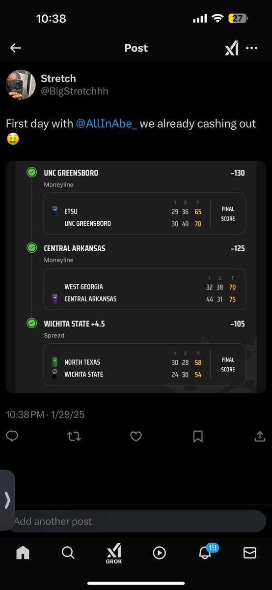 BigStretchhh's tweet photo. @allinabe Bro yell better stop playing and come get this money we profiting in the discord @allinabe  the best you can even get a free trial shit my free trial already made me my money x4 already stop playin 🤷🏾‍♂️

$BadNewzRP https://t.co/dHe2lEFu85