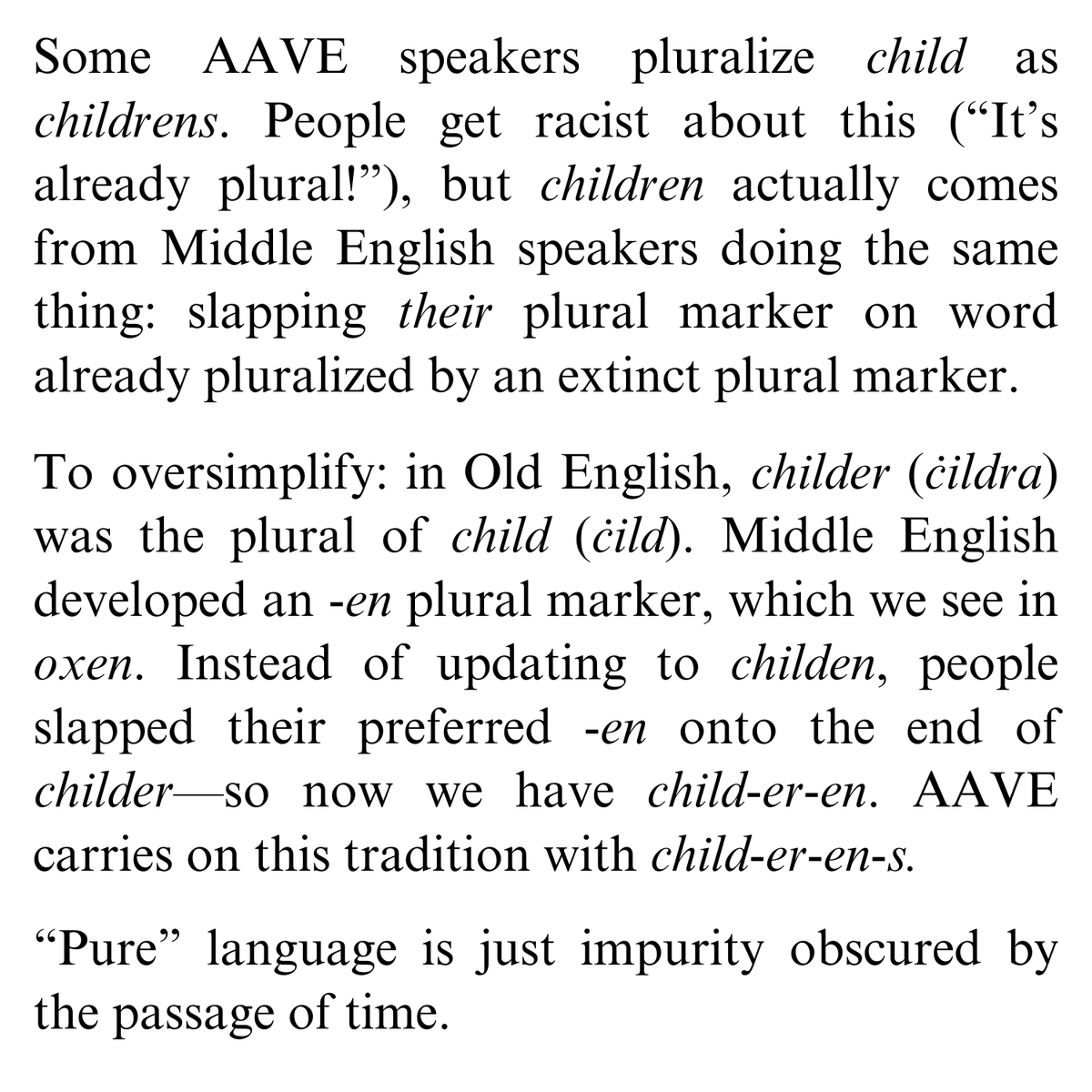 ratlimit's tweet photo. my favorite 'Language Change 101' lesson about linguistic purity https://t.co/cfRwYJbMm9