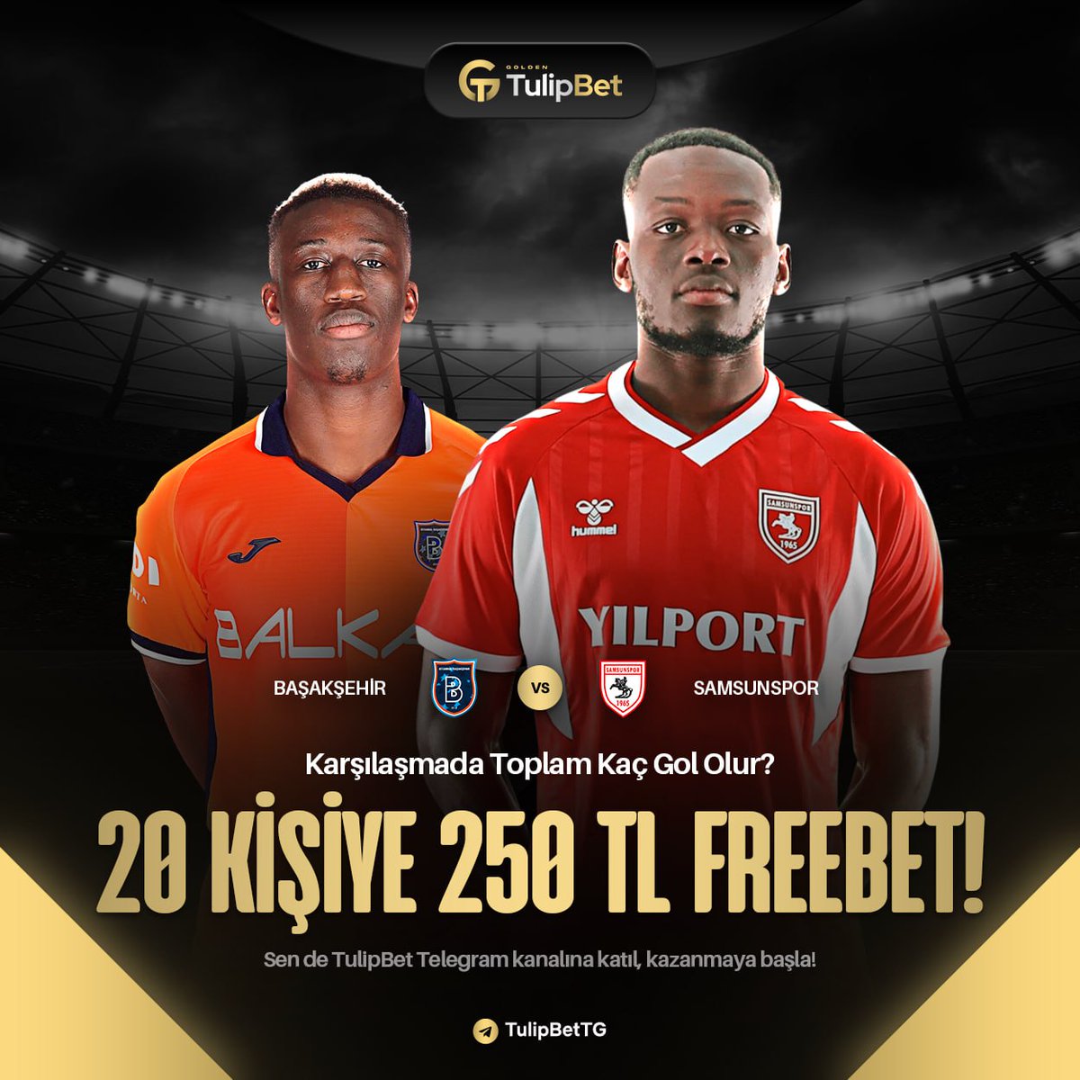 🏹 TULİP'Lİ MAÇLAR İLE KAZANMAYA DEVAM EDİYOR!

BAŞAKŞEHİR 🆚SAMSUNSPOR

⚽ Toplam Kaç Gol Olur?

💎 20 KİŞİYE 250 TL FREEBET!

✅ Telegram ve X kanallarımızı Takip Et!
✅ RT AT,
✅ Tweet Altına Tahminini Bırak!

📌 ETKİNLİĞE KATILMAK İÇİN TIKLA! ws.tc/GwvGX
✅