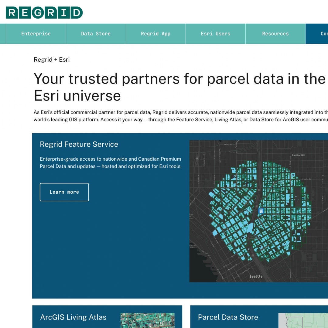 regridapp's tweet image. Regrid is your trusted partner for parcel data in the @Esri universe. Get accurate, nationwide data seamlessly integrated into the world&apos;s leading #GIS platform. 

Get access to parcels - hubs.li/Q034jQbB0

#Regrid #Esri #Parcels