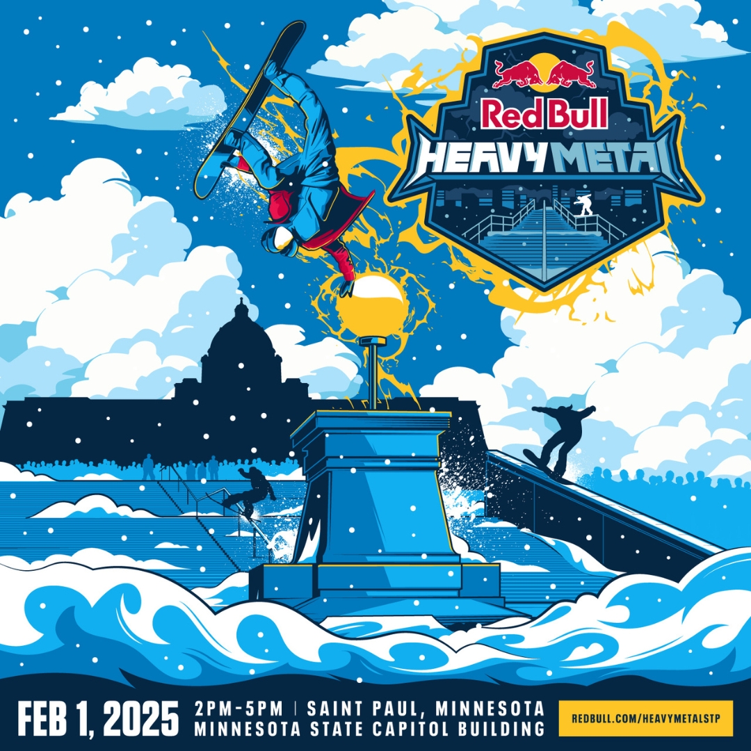 Visit Saint Paul (@saintpaul) on Twitter photo Get hyped for <a href="/redbullMSP/">Red Bull Twin Cities</a> Heavy Metal this Saturday! ๐ Watch top snowboarders conquer custom rails and gaps at the MN State Capitol. It's going to be free & epic! ๐ฅ
๐๏ธ Feb 1, 2-5 PM ๐ MN State Capitol
FAQs & shuttle info ๐ bit.ly/4itWNoU Get hyped for <a href="/redbullMSP/">Red Bull Twin Cities</a> Heavy Metal this Saturday! ๐ Watch top snowboarders conquer custom rails and gaps at the MN State Capitol. It's going to be free & epic! ๐ฅ
๐๏ธ Feb 1, 2-5 PM ๐ MN State Capitol
FAQs & shuttle info ๐ bit.ly/4itWNoU