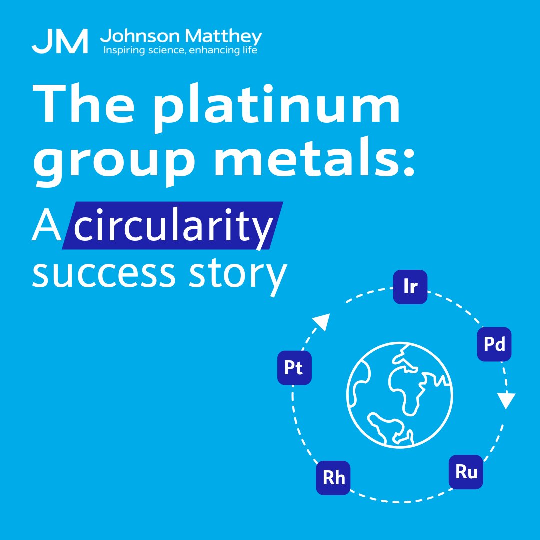 JM white paper 📄 The platinum group metals (#PGMs): a #circularity success story ♻️
Uncover how PGM circularity works in practice, the full scale of PGM recycling, key recommendations for policymakers, and more.

Find our full white paper and summary:
bit.ly/4hzd0Yt