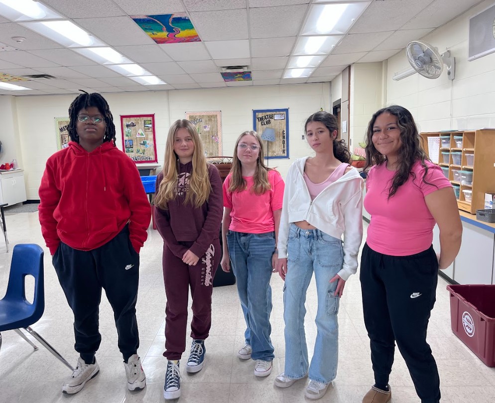 Wednesday's Character Spirit theme at BMS was The Color of Kindness. Each grade wore a specific color showcasing their commitment to showing random acts of kindness. The PTA donated a dollar to neighborhood food pantries for every student and staff member who participated.