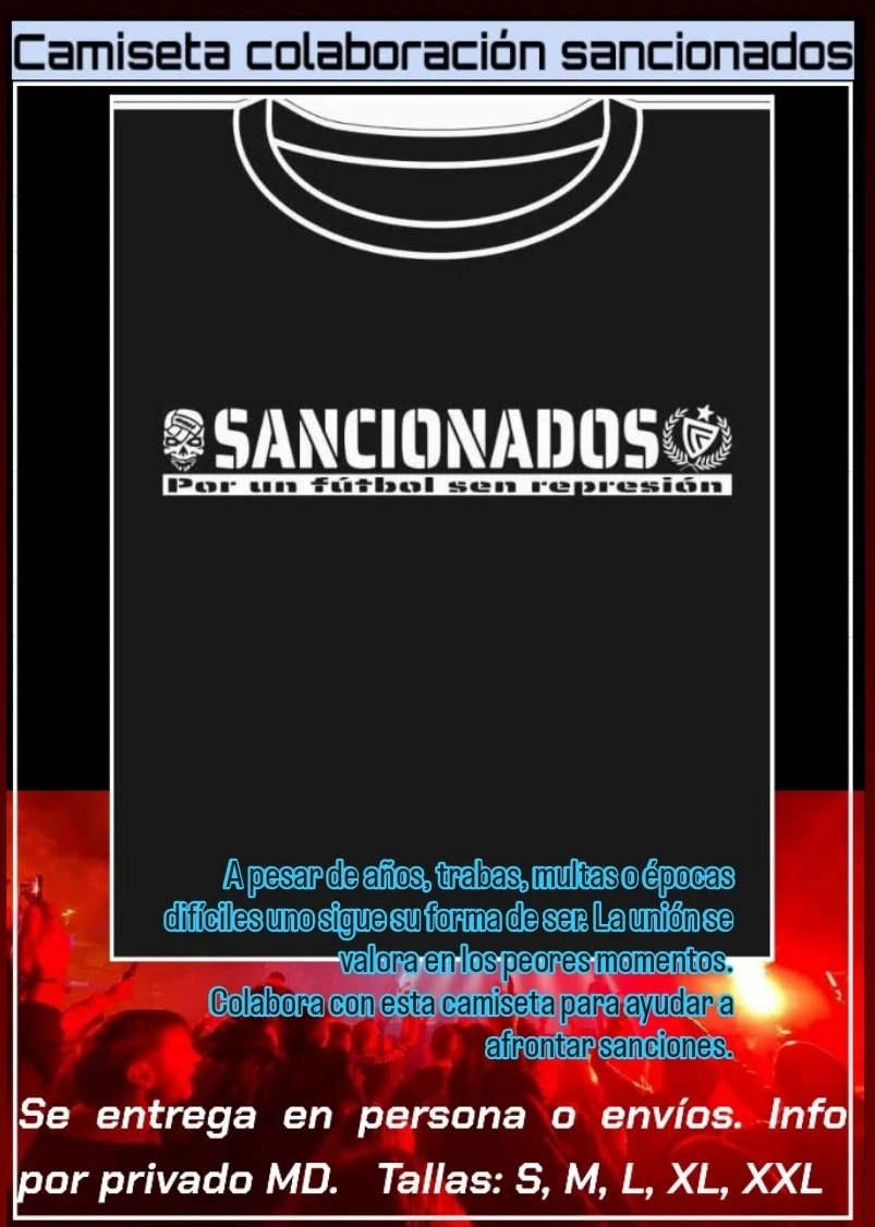 Os79carOscar's tweet image. Camiseta sancionados por un fútbol sen represión