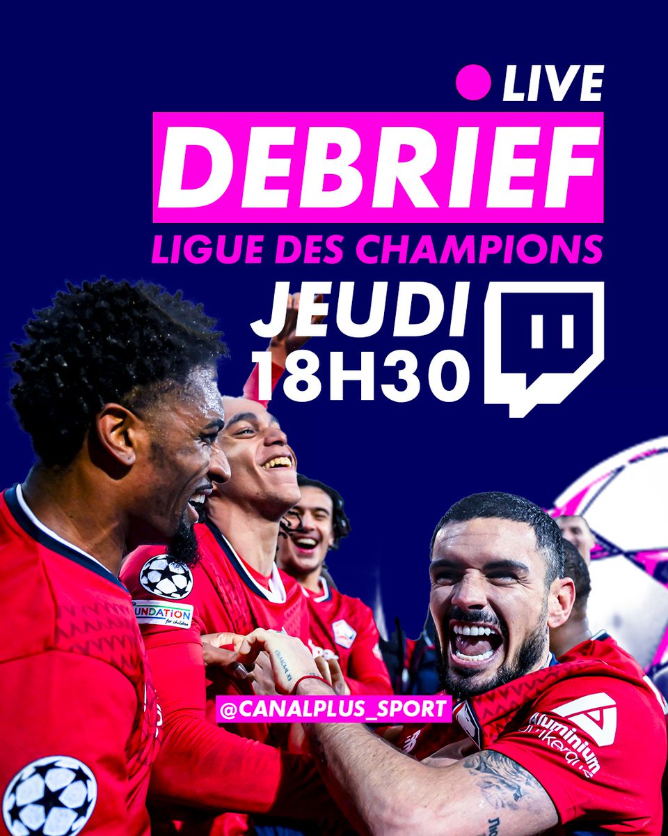 🔴LIVE TWITCH !
On débriefe ensemble le MULTIPLEX du SIÈCLE avec <a href="/LatourBertrand/">Bertrand Latour</a> et <a href="/arnaudrkt/">Arnaud Rakoto</a> ! 🤯

RDV à 18H30 ici -&gt; can.al/twitch

#UCL