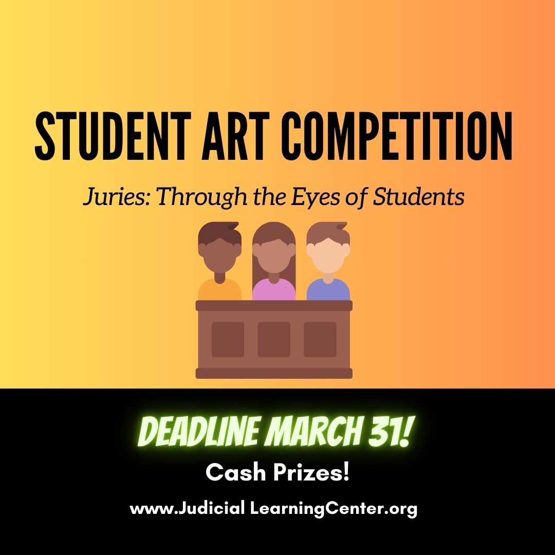 JLCinSTL's tweet image. Annual Student Art Competition. The contest website includes a guide for teaching about juries and the official rules and entry form. Students from Eastern District of MO can enter and win cash prizes! Deadline 3/31/25. See judiciallearningcenter.org/student-art-co… #artcontest #studentart
