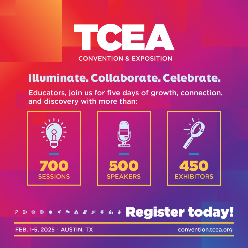 We will be exhibiting at the Texas Computer Education Association (TCEA) conference next week. Come to booth #532 to learn more about Engineer Your World or to say "hello." We would love to see you next week at TCEA!