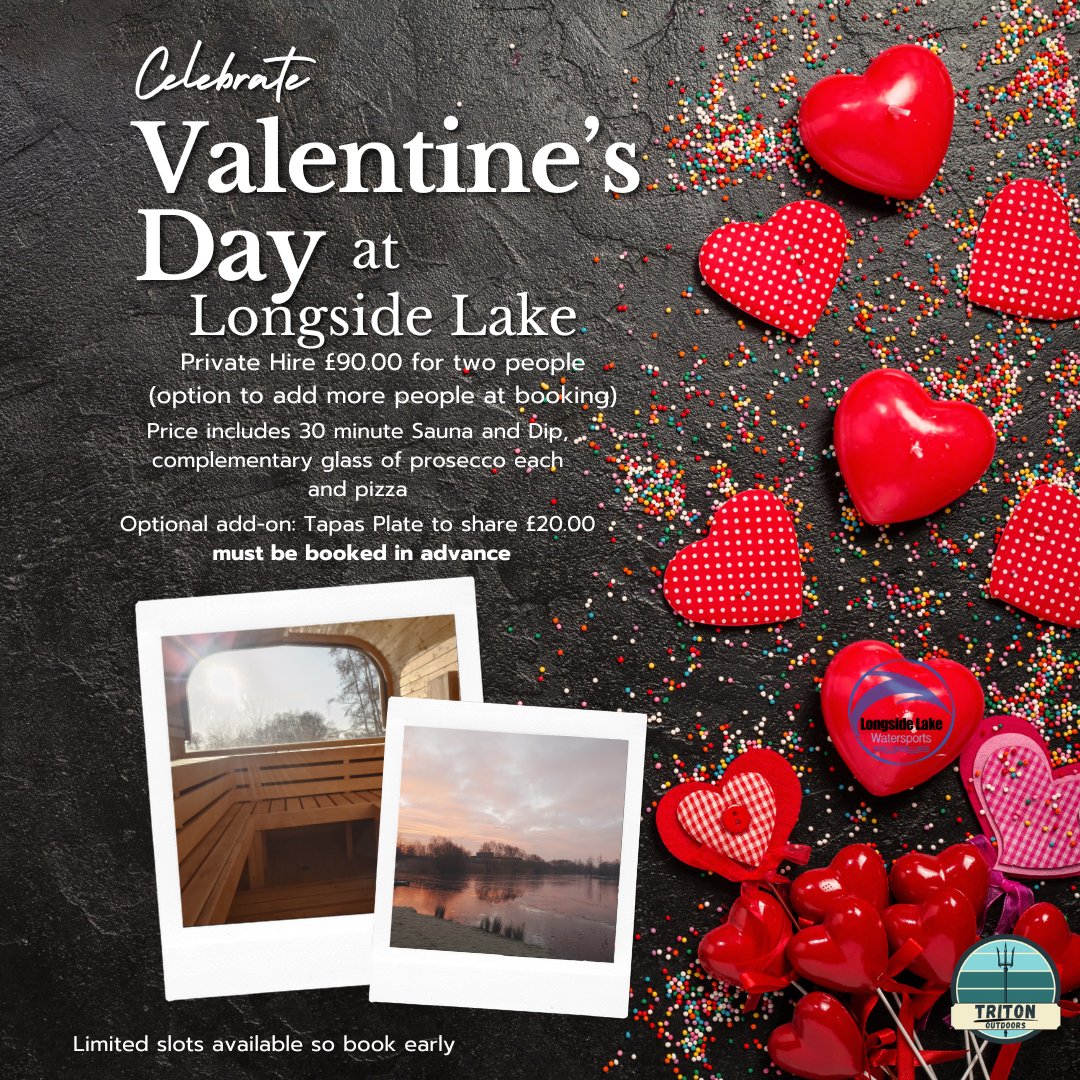 Alison Beck (@alisonameb) on Twitter photo Come and celebrate Valentine's Day, with your loved one, overlooking a beautiful lake in our lovely wood fired sauna.
More info in link:
tritonoutdoors.co.uk/products/valen…
#ValentinesDay #sauna #coldplunge #pizza #prosecco
<a href="/outdoorswimming/">Outdoor Swimming Society</a> <a href="/outdoor_swimmer/">Outdoor Swimmer</a> <a href="/KingfisherTri/">Kingfisher Tri</a> Come and celebrate Valentine's Day, with your loved one, overlooking a beautiful lake in our lovely wood fired sauna.
More info in link:
tritonoutdoors.co.uk/products/valen…
#ValentinesDay #sauna #coldplunge #pizza #prosecco
<a href="/outdoorswimming/">Outdoor Swimming Society</a> <a href="/outdoor_swimmer/">Outdoor Swimmer</a> <a href="/KingfisherTri/">Kingfisher Tri</a>