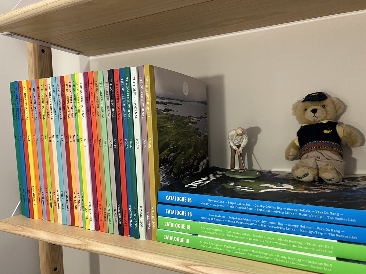 thejeffbrooke's tweet image. I’m not much of a collector of anything but I’ve made an exception for @GolfersJournal. The best and sexiest read in golf. Have every edition, including the 30th that just arrived. (Shoutout to @catalogue18mag as well.)