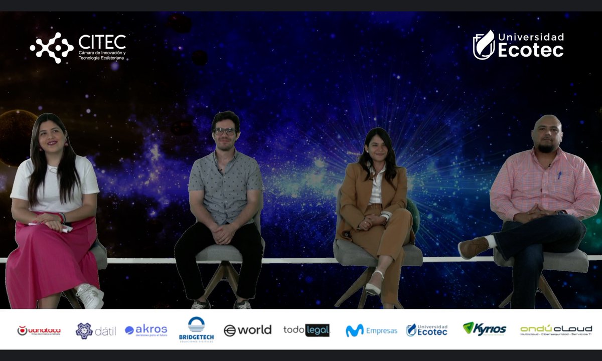 CITECec's tweet image. Mira la grabación aquí: facebook.com/share/v/19wD3f…✨ #CITEChTalks Enero 2025: Tendencias que revolucionarán el año. 😀Con el apoyo de: #akros, #Bridgetech,@datilhq,@TelefonicaEC,@TodolegalEc,@worldcoin,@uanatacaEC,@UnivEcotec,@KyriosTech,@OnduCloud