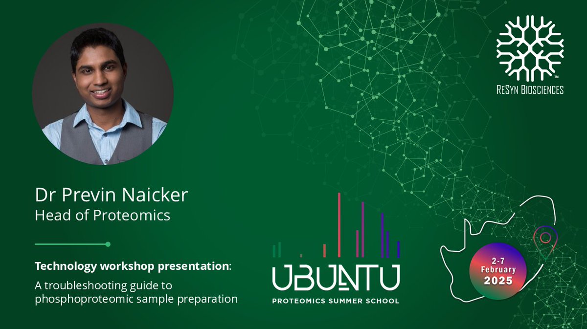 ReSyn Biosciences (@resyn_bio) on Twitter photo #TeamReSynBio is proud to sponsor <a href="/UbuntuProteomix/">Ubuntu Proteomics</a> Summer School, in South Africa! Learn about how to get the best results from your #phosphoproteomics sample prep with <a href="/PrevinNaicker/">Previn Naicker</a> presenting a comprehensive troubleshooting guide to sample preparation #TeamMassSpec #UPSS2025 #TeamReSynBio is proud to sponsor <a href="/UbuntuProteomix/">Ubuntu Proteomics</a> Summer School, in South Africa! Learn about how to get the best results from your #phosphoproteomics sample prep with <a href="/PrevinNaicker/">Previn Naicker</a> presenting a comprehensive troubleshooting guide to sample preparation #TeamMassSpec #UPSS2025