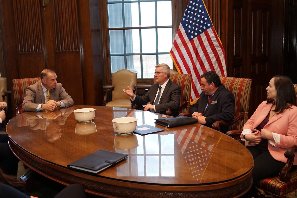 David Pearce (@ucmgovrelations) on Twitter photo <a href="/GovMikeKehoe/">Governor Mike Kehoe</a> meets with Toni Gogu Member of Albanian Parliament. Also visits <a href="/UCentralMO/">University of Central Missouri</a> and with <a href="/AdriatikLikcani/">Adriatik Likcani</a> <a href="/GovMikeKehoe/">Governor Mike Kehoe</a> meets with Toni Gogu Member of Albanian Parliament. Also visits <a href="/UCentralMO/">University of Central Missouri</a> and with <a href="/AdriatikLikcani/">Adriatik Likcani</a>