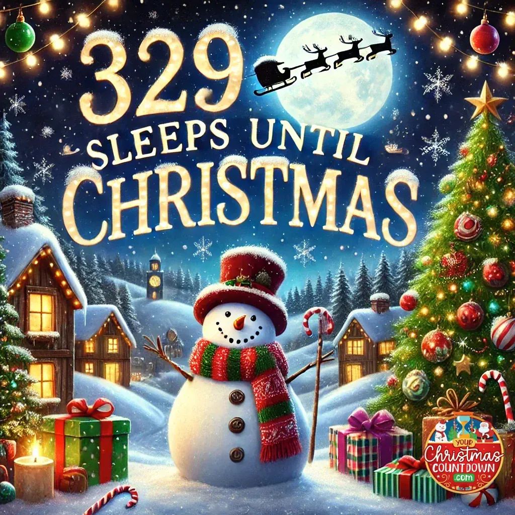 329 SLEEPS UNTIL #CHRISTMAS!
🕒 YourChristmasCountdown.com 🎄🎅