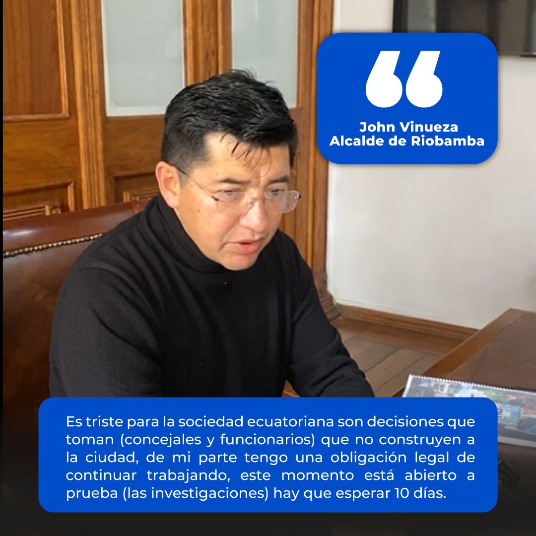 Seguimos trabajando por Riobamba

A pesar de lo sucedido, mi trabajo es seguir construyendo ciudad. Las investigaciones están en curso y pronto tendremos claridad. Mientras tanto, nuestra gestión no se detiene.

#Municipioriobamba #Allanamiento #FiscaliaEc