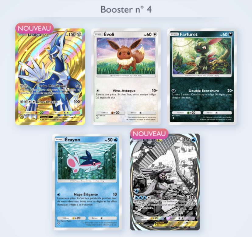J’ai été pas mal chanceux sur les boosters gratuits que j’ai ouvert en stream avec les sabliers économisés (Dialga immersif, 3 rainbows…)

Du coup j’ai voulu montrer à mon chat qu’en ajoutant 20€ j’allais forcément avoir que de la merde après et qu’il fallait pas faire ça 

Bon