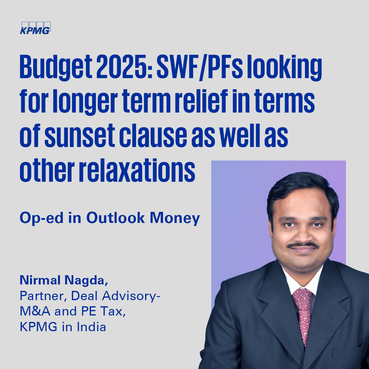 KPMGIndia's tweet image. #UnionBudget2025 | To continue to foster the growth of the infrastructural sector, #SWFs and #PFs will play a pivotal role. However, the tax exemption for SWF and PFs is slated to end for investments in infrastructure sector beyond 31 March 2025. The #Budget2025 presents an