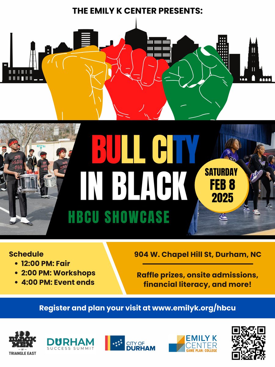 Wildcats! Check out the flyer below about the HBCU Showcase, Bull City in Black! There will be food, raffle prizes, workshops on financial literacy, onsite admissions for 12th graders, and more! <a href="/millbrookmagnet/">Millbrook Magnet HS</a> <a href="/Millbrook_PTSA/">Millbrook PTSA</a>