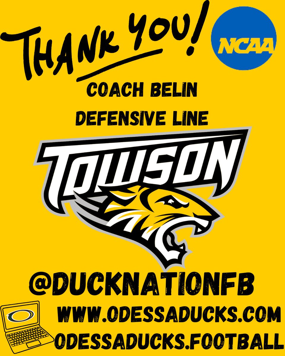 DuckNationFB's tweet image. Welcome to The Pond 🛶 @LevernBelin @Towson_FB @appoSDathletics

LEGACIES START HERE.
WHAT’S IMPORTANT NOW‼️

🟡 #GoDucksGo | #ThePond | #WIN 🟢