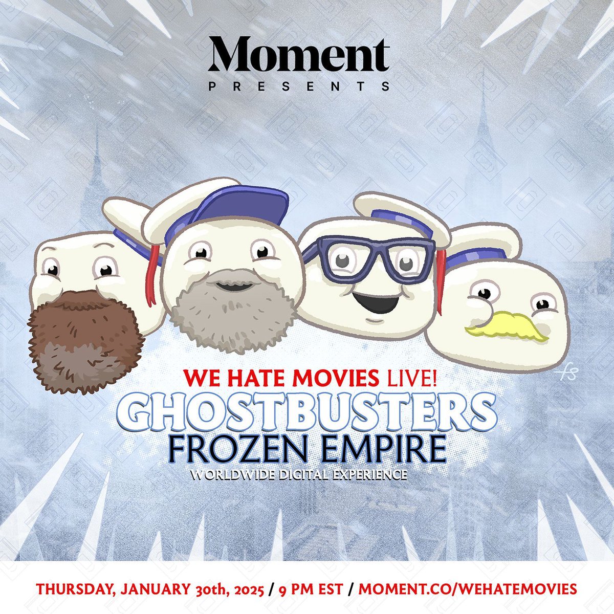 Don't miss us chatting about GHOSTBUSTERS: FROZEN EMPIRE tonight at 9pm/et! After the show we'll be answering Q's from ticket holders, so make sure you bundle in that Q&amp;A ticket! 14-day replay after tonight if you can't make it for the live broadcast! 🎟️: buff.ly/40pxTfI