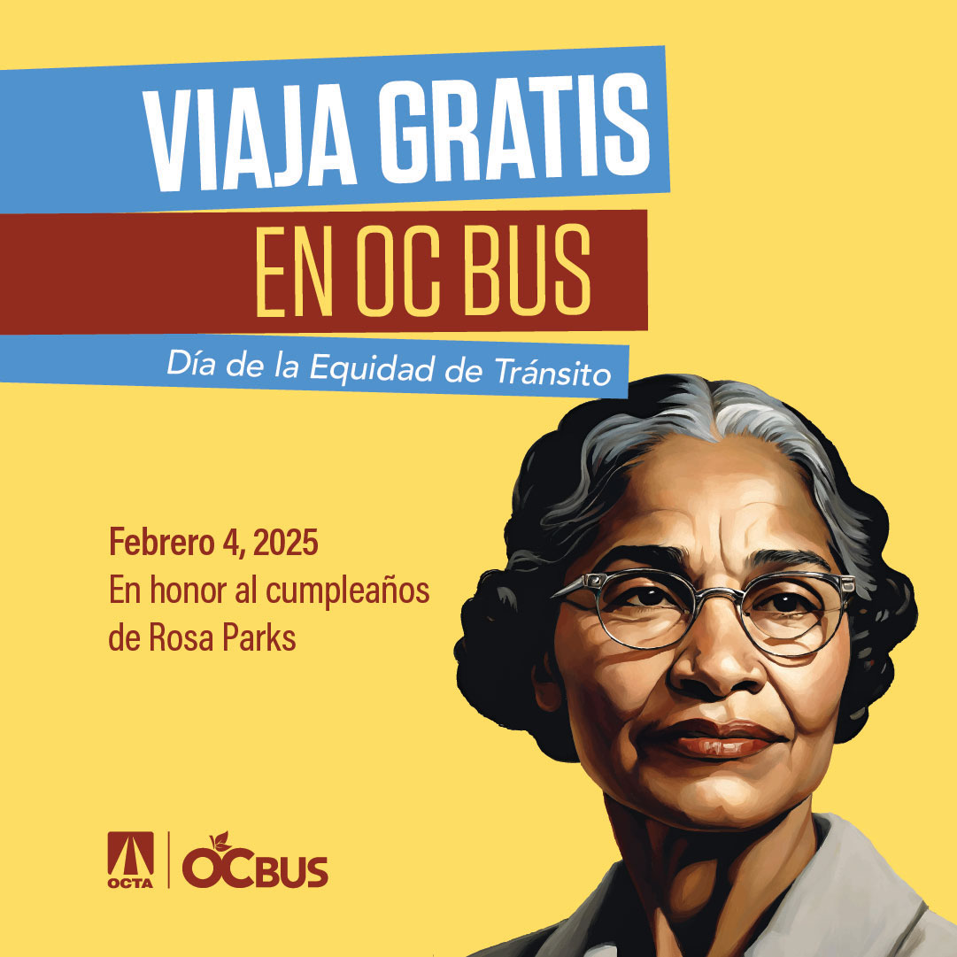 SantaAnaCollege's tweet image. Hey SAC Students, ride the OC Bus for free on Tuesday, February 4 in honor of Rosa Parks' birthday. Go to octa.net for more information #SAC #OCTA #OCBus