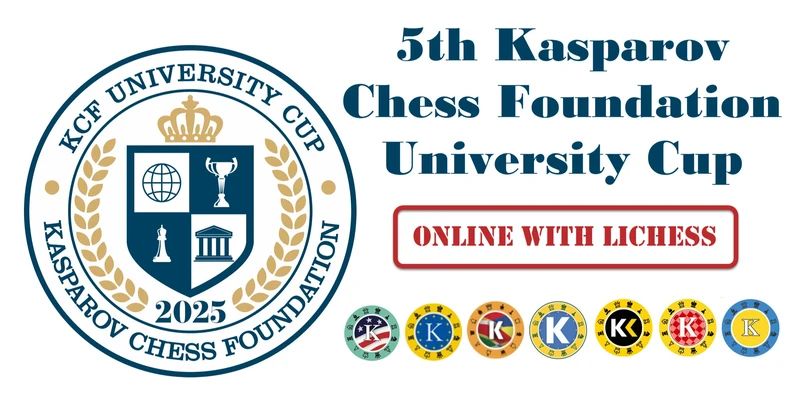 lichess.org (@lichess) on Twitter photo The 5th Kasparov Chess Foundation University Cup will be played on Lichess between 1 & 2 February. Teams can still register until 24 hours before the start. The winners will receive an online training session with the former World Champion <a href="/Kasparov63/">Garry Kasparov</a>!
kcfuniversitycup.org/uc/registerhub The 5th Kasparov Chess Foundation University Cup will be played on Lichess between 1 & 2 February. Teams can still register until 24 hours before the start. The winners will receive an online training session with the former World Champion <a href="/Kasparov63/">Garry Kasparov</a>!
kcfuniversitycup.org/uc/registerhub