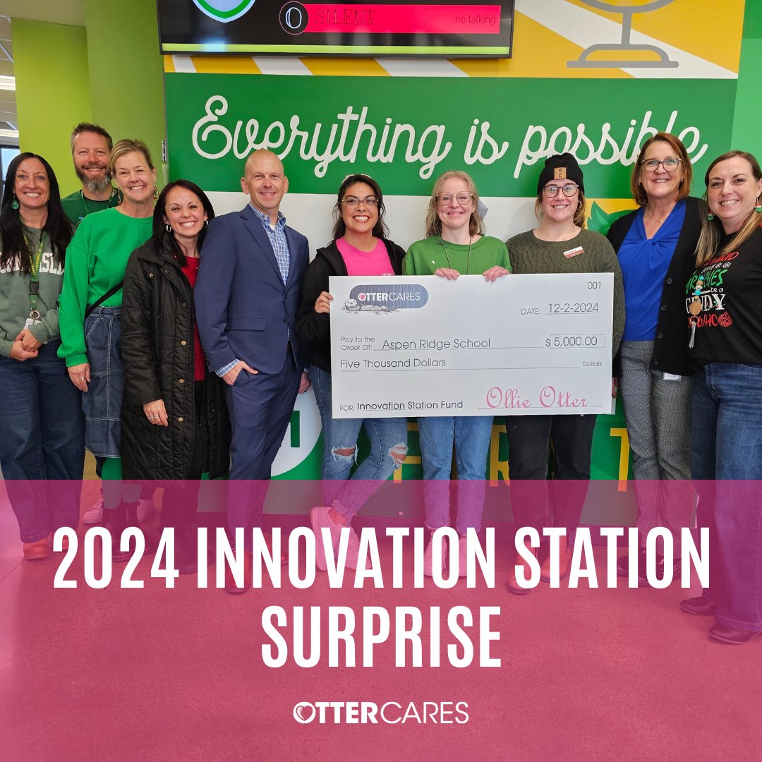 Surprise! We're thrilled to announce the 2024 Innovation Station Fund recipients! Thanks to the generosity of Otter Products employees, passionate educators received grants to create amazing, hands-on learning spaces. 

bit.ly/4fNkyph

#ottecares
#ignitetomorrowtoday
