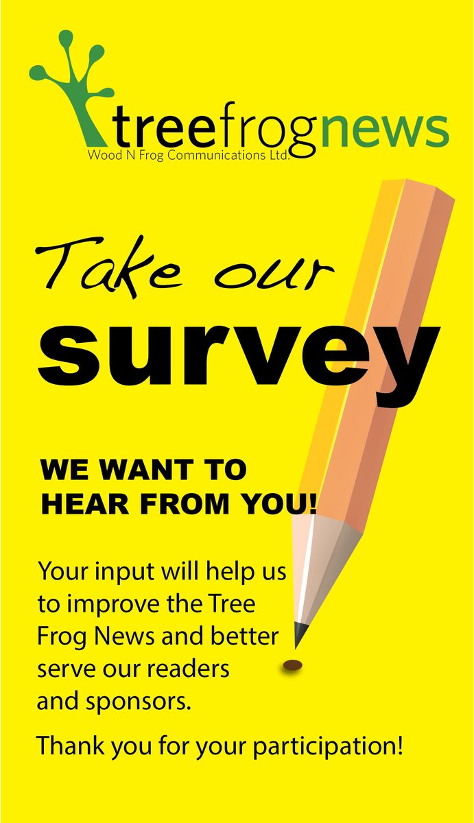 TreeFrogNews's tweet image. Your feedback is essential to ensuring the Tree Frog Forestry News remains your trusted source for forestry updates. Please complete our quick survey, thank you! surveymonkey.com/r/ZYF3H2N