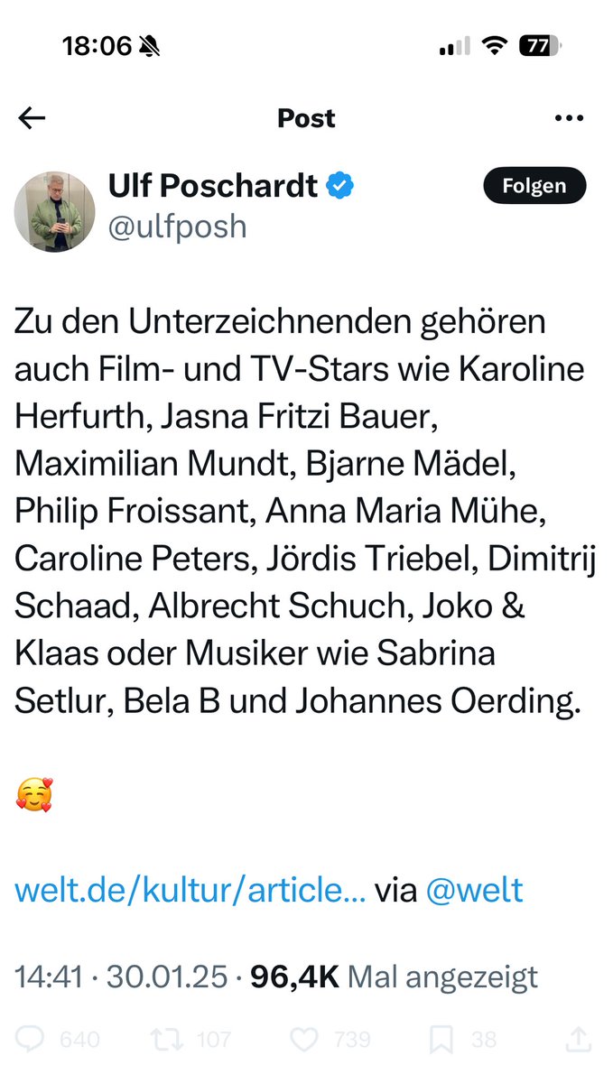 PrimeiroLopez's tweet image. #welt
Ich kann mir gut vorstellen, dass jemand wie Bela oder Jasna auf irgendeiner Veranstaltung wegen sowas #Uffhardt mal den Scheitel nach zieht #prayforit