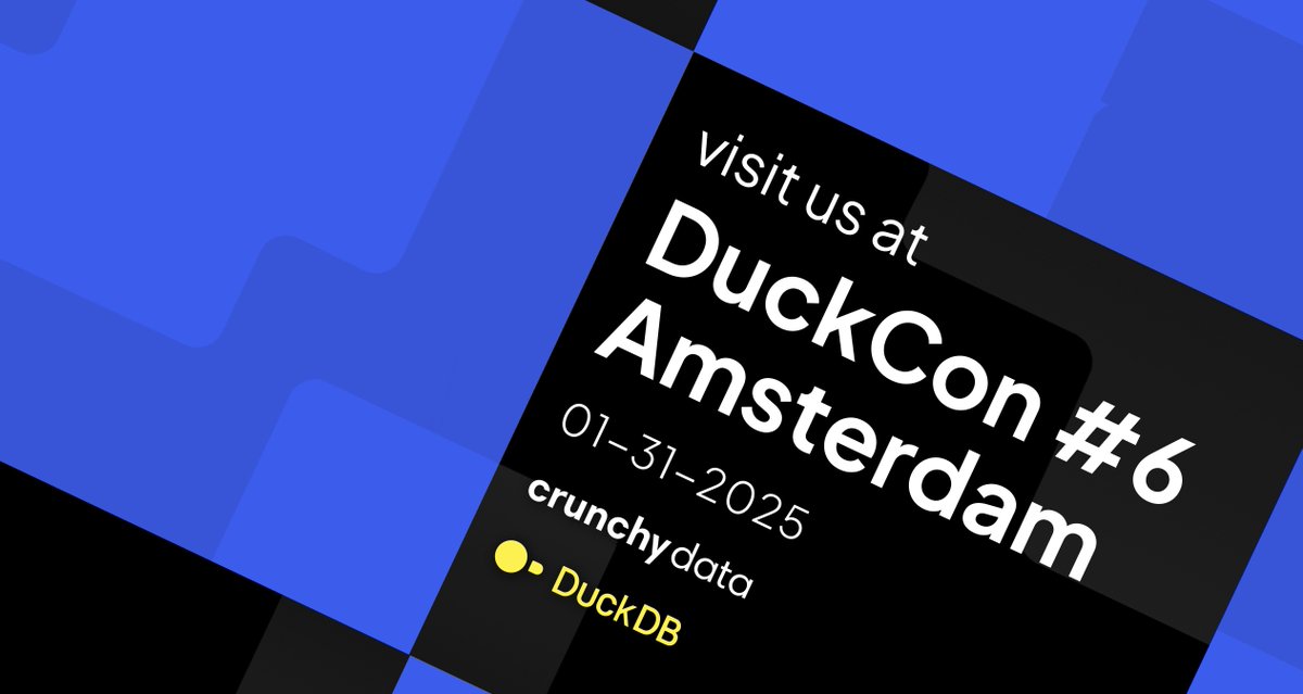 We're excited to be a part of <a href="/DuckDB/">DuckDB</a> DuckCon #6 this week in Amsterdam. <a href="/craigkerstiens/">Craig Kerstiens</a> and <a href="/marcoslot/">Marco Slot</a> are looking forward to learning more about DuckDB and the community. Craig and Marco are also ready to talk about the latest research and development when using Postgres with