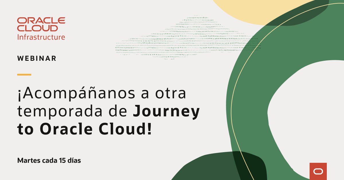 Laura Frías (@lauriutz) on Twitter photo ¡Sumérgete en una nueva temporada de Journey to Oracle Cloud! Te esperan temas innovadores, funcionalidades exclusivas y demos prácticas para optimizar tu experiencia en OCI. ¡Te esperamos! social.ora.cl/6008xuQRy ¡Sumérgete en una nueva temporada de Journey to Oracle Cloud! Te esperan temas innovadores, funcionalidades exclusivas y demos prácticas para optimizar tu experiencia en OCI. ¡Te esperamos! social.ora.cl/6008xuQRy